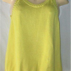 Women's Sleeveless Pullover Sweater Yellow Medium
